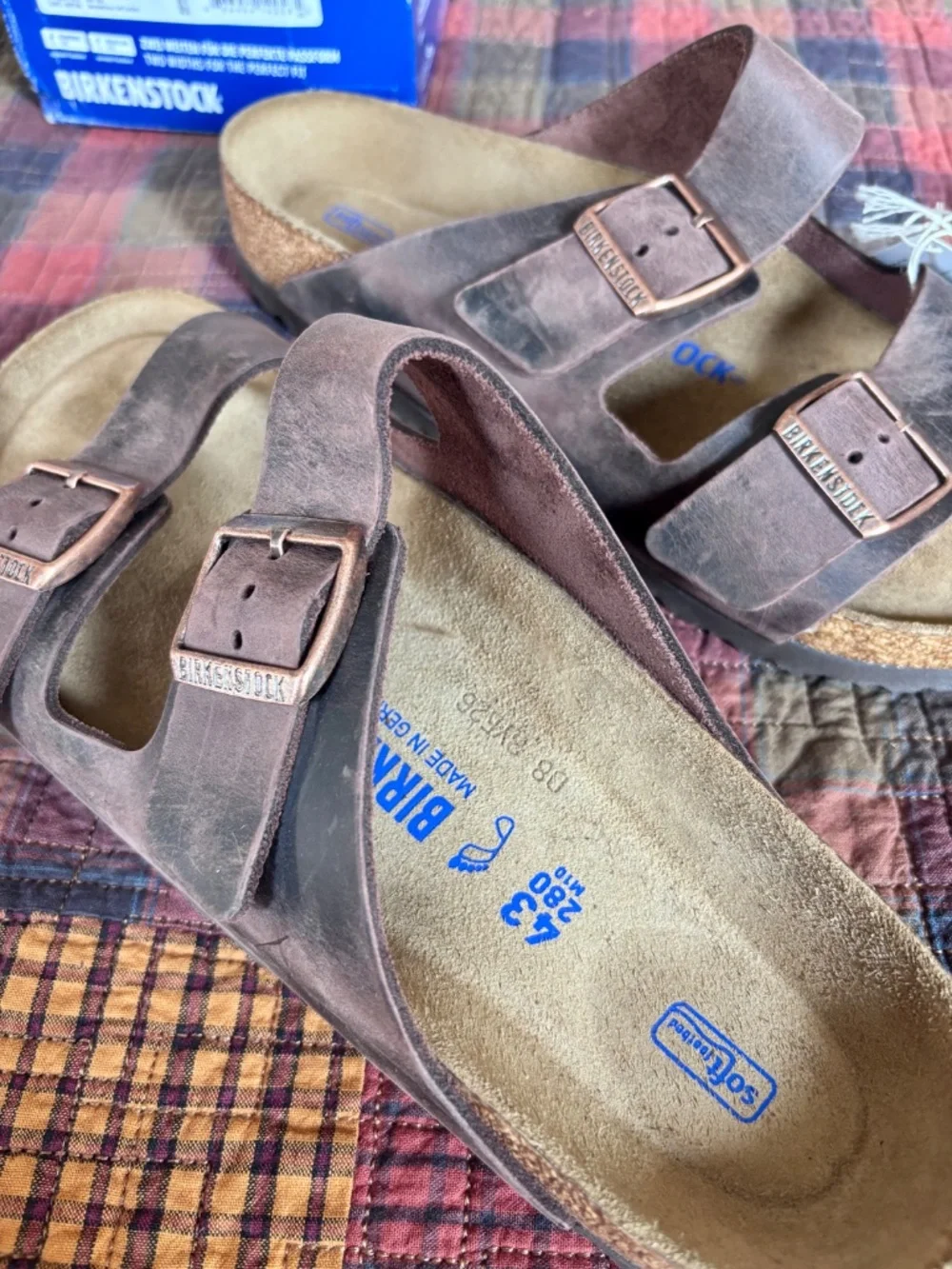 NWT Birkenstock Arizona Habana Size 10 Men’s
